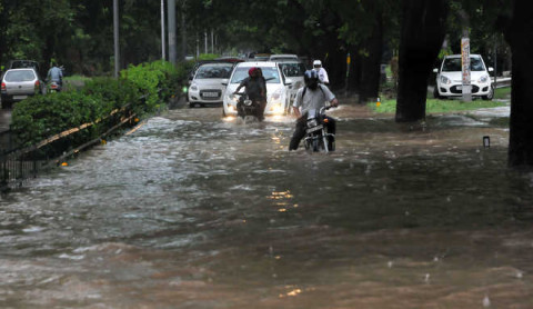 Waterlogged On Various Chokes In Chandigarh And Panchkula Due To Rain