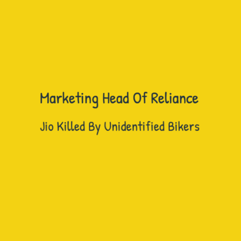 Marketing Head Of Reliance Jio Killed By Unidentified Bikers