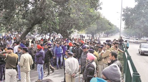Second-Hand Car Dealers Protest In Chandigarh