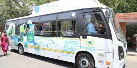 New White Coloured Electric Bus Is On Experimental Run For 15 Days In Chandigarh