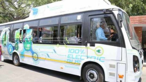 New White Coloured Electric Bus Is On Experimental Run For 15 Days In Chandigarh